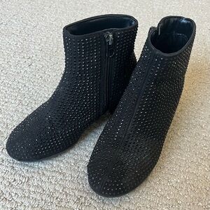 Girls’ Gita Black Rhinestone Dress Boots - Size 13